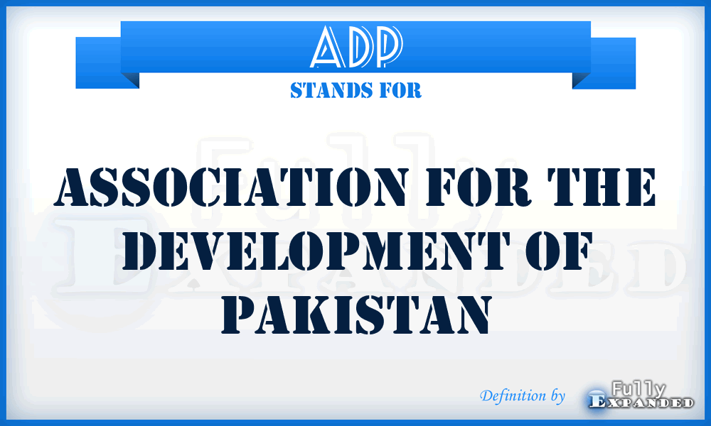 ADP - Association for the Development of Pakistan