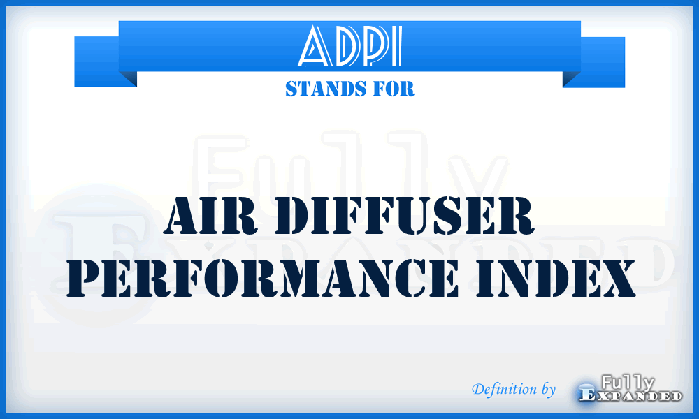 ADPI - Air Diffuser Performance Index