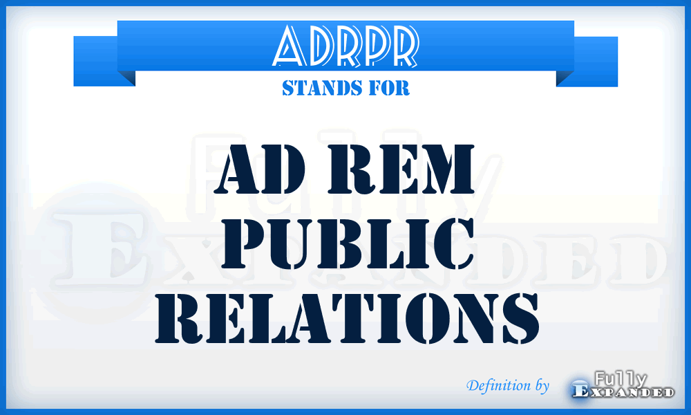 ADRPR - AD Rem Public Relations