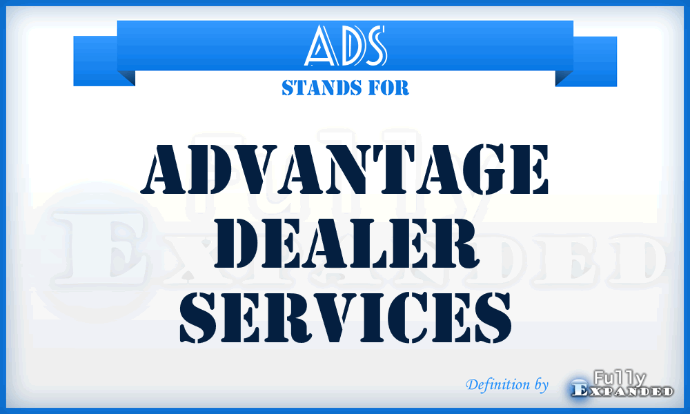 ADS - Advantage Dealer Services