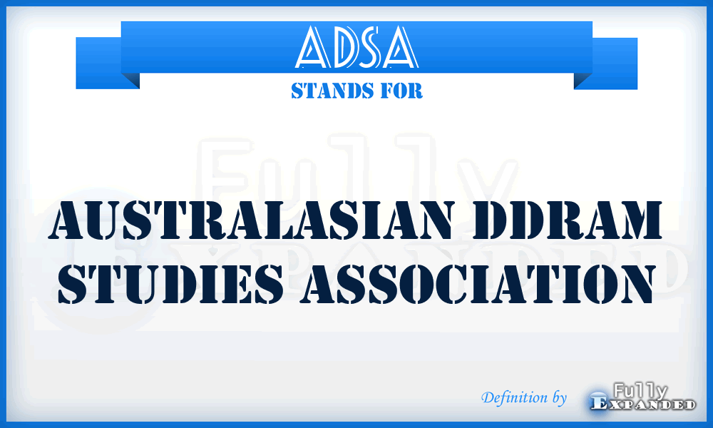 ADSA - Australasian Ddram Studies Association