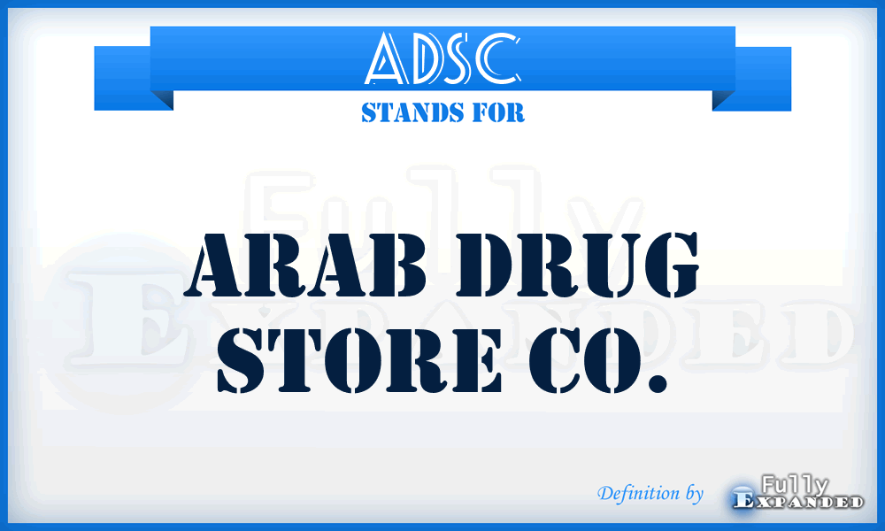 ADSC - Arab Drug Store Co.