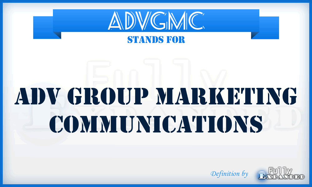 ADVGMC - ADV Group Marketing Communications