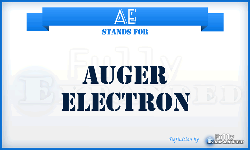 AE - Auger Electron