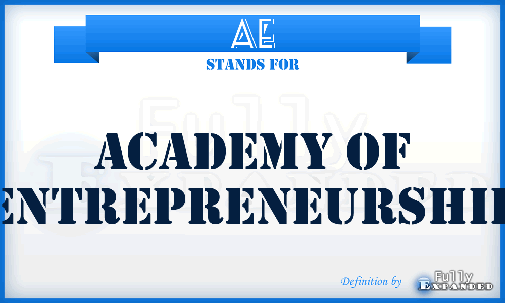 AE - Academy of Entrepreneurship