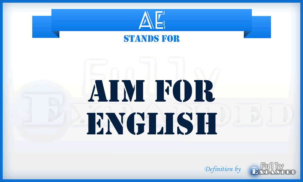 AE - Aim for English