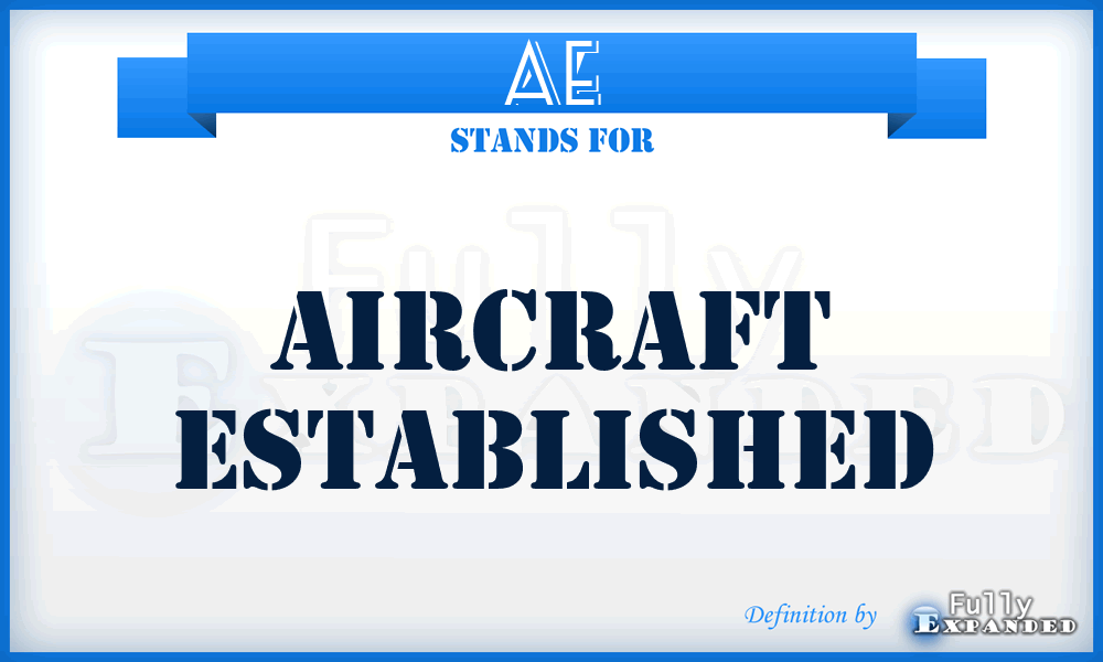 AE - Aircraft Established