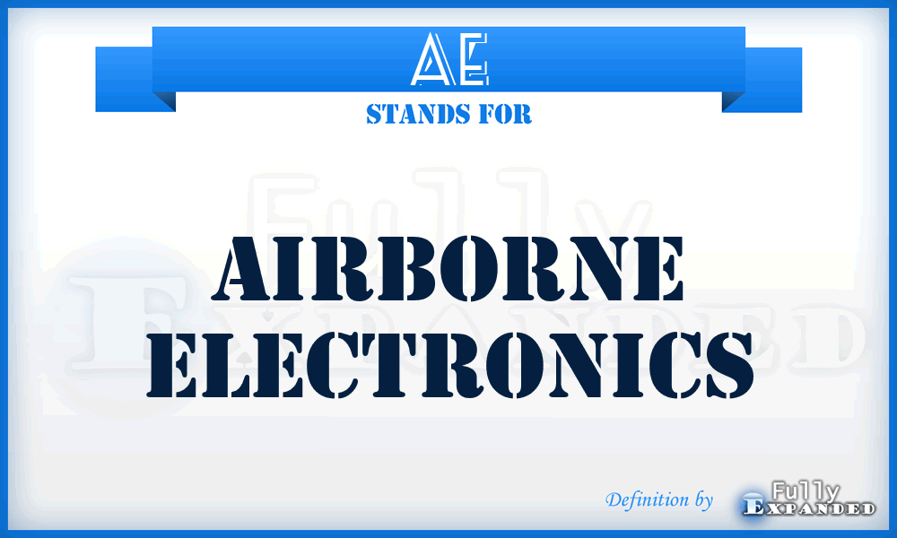 AE - airborne electronics