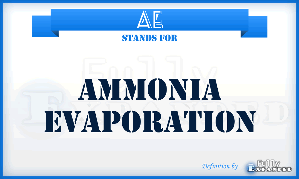 AE - ammonia evaporation