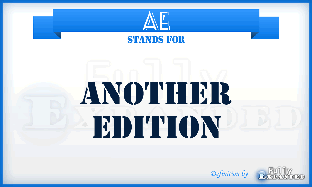 AE - another edition