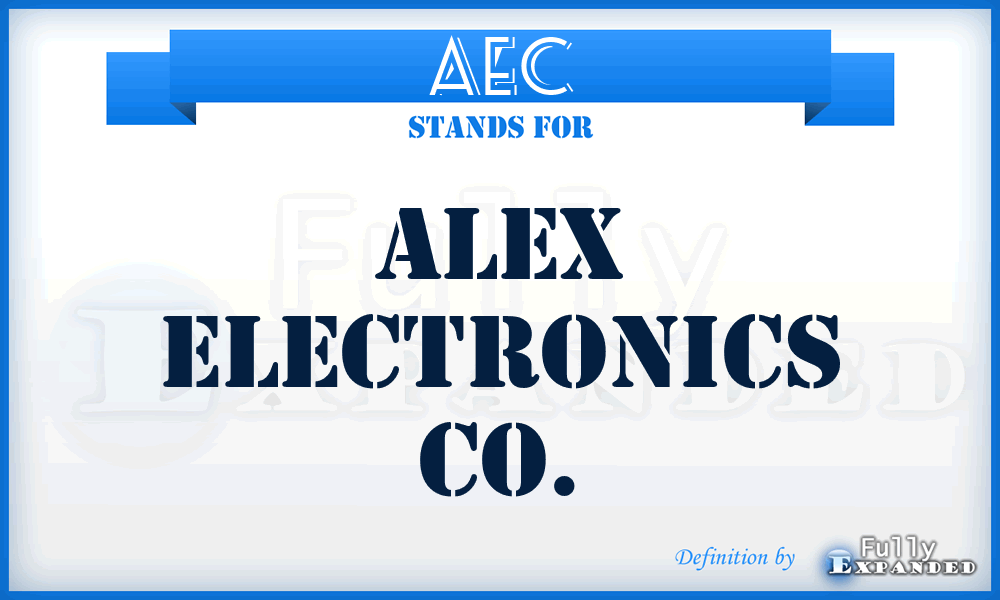 AEC - Alex Electronics Co.