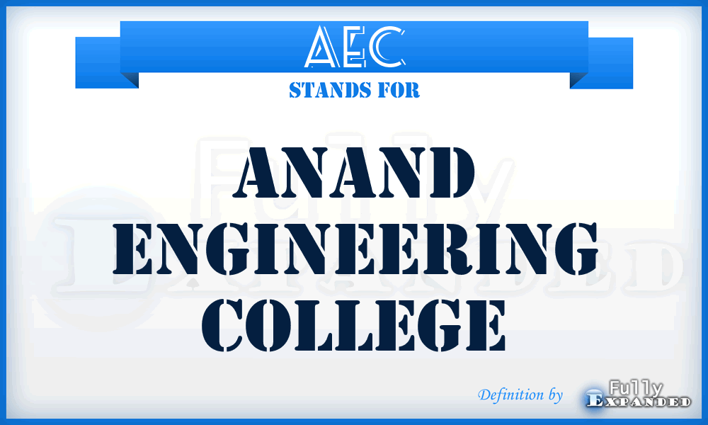 AEC - Anand Engineering College