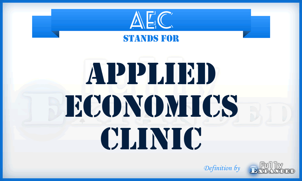 AEC - Applied Economics Clinic