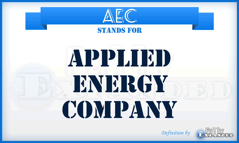 AEC - Applied Energy Company