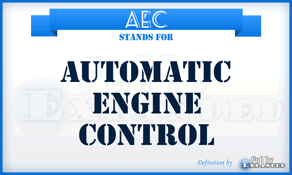 AEC - automatic engine control