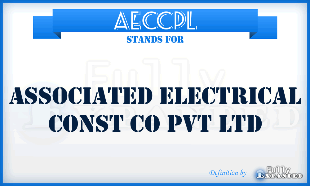 AECCPL - Associated Electrical Const Co Pvt Ltd