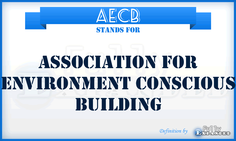 AECB - Association for Environment Conscious Building