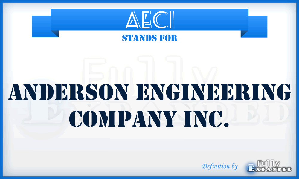 AECI - Anderson Engineering Company Inc.