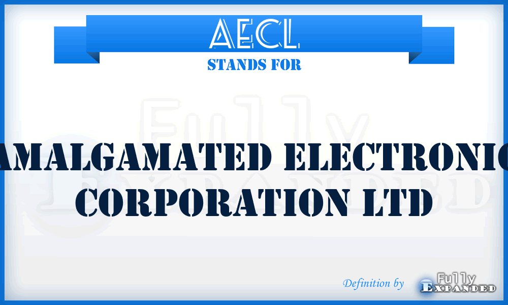 AECL - Amalgamated Electronic Corporation Ltd