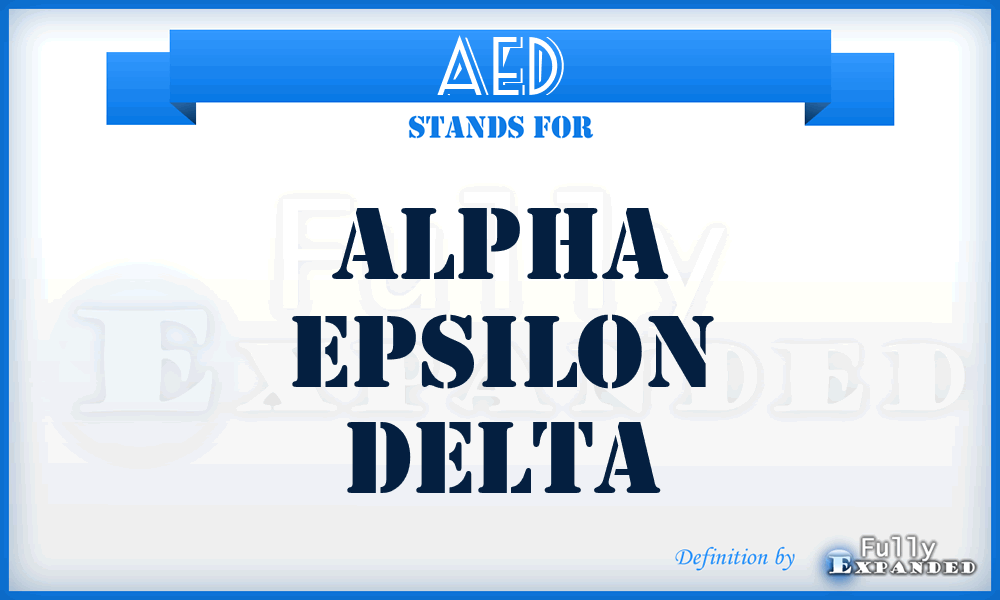 AED - Alpha Epsilon Delta