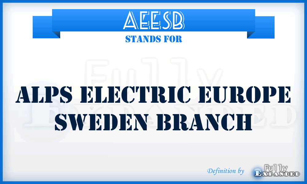 AEESB - Alps Electric Europe Sweden Branch