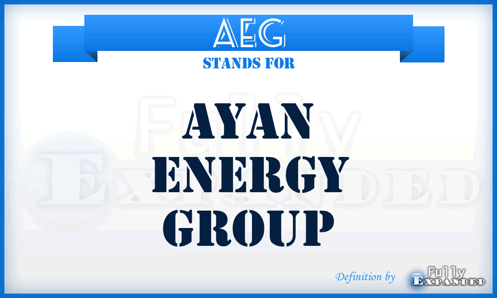 AEG - Ayan Energy Group