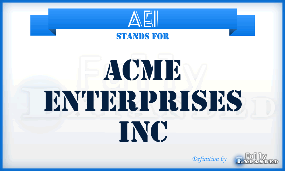 AEI - Acme Enterprises Inc