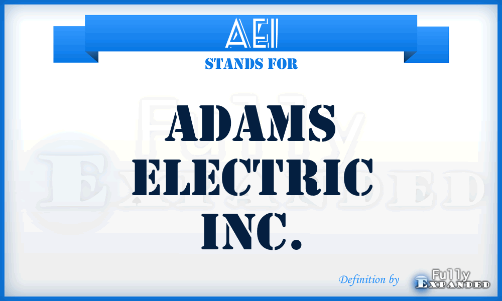 AEI - Adams Electric Inc.