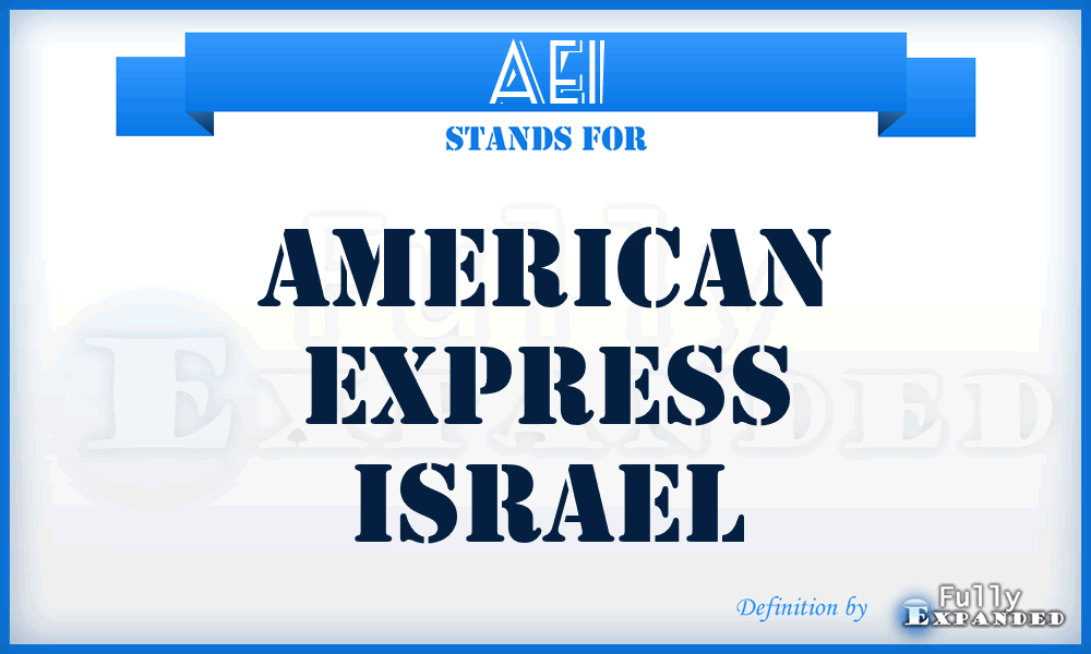 AEI - American Express Israel