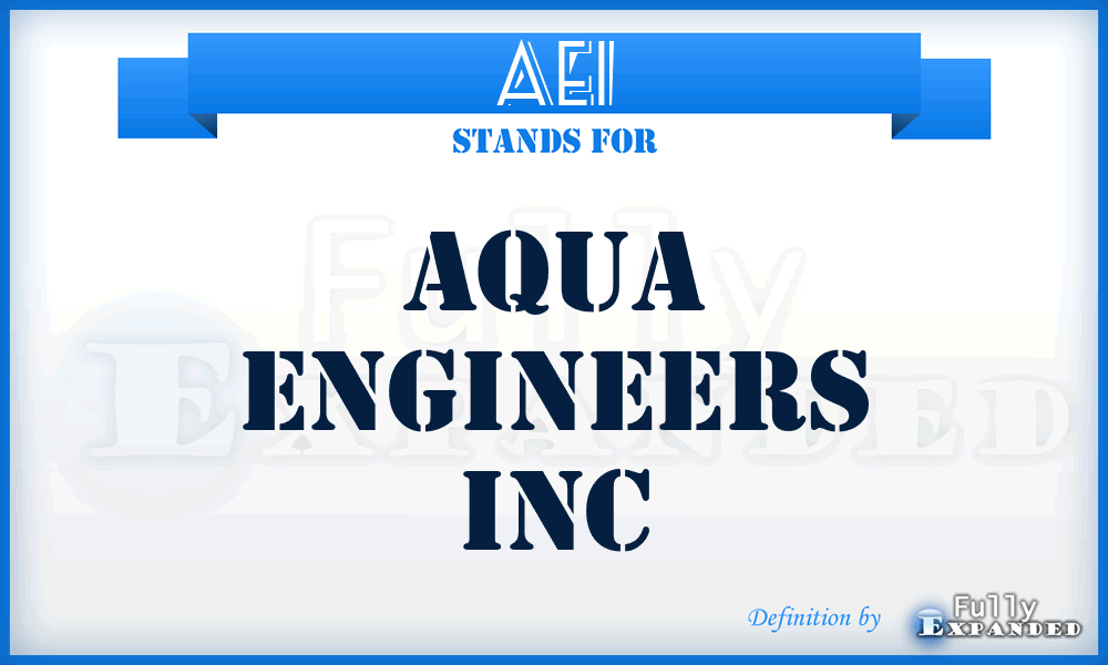 AEI - Aqua Engineers Inc