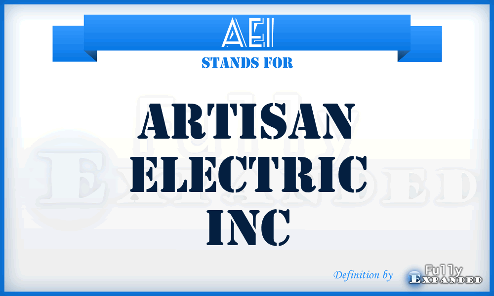 AEI - Artisan Electric Inc