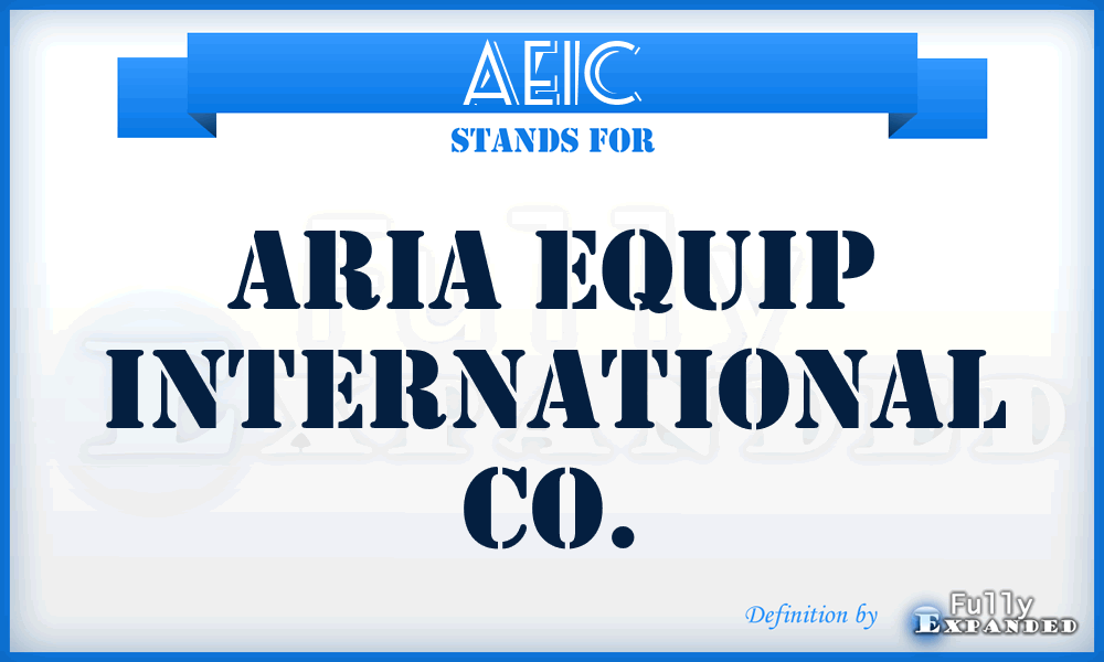 AEIC - Aria Equip International Co.