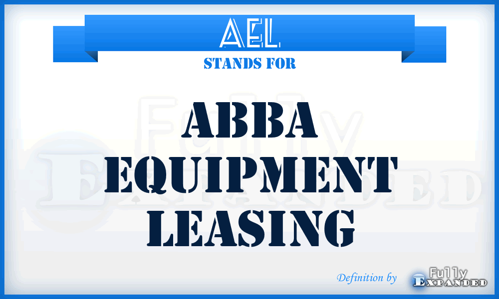 AEL - Abba Equipment Leasing