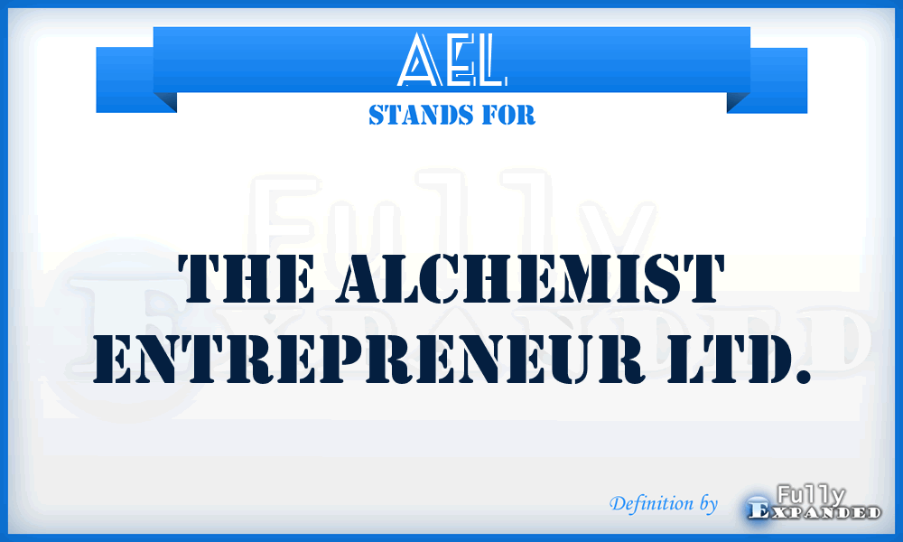AEL - The Alchemist Entrepreneur Ltd.