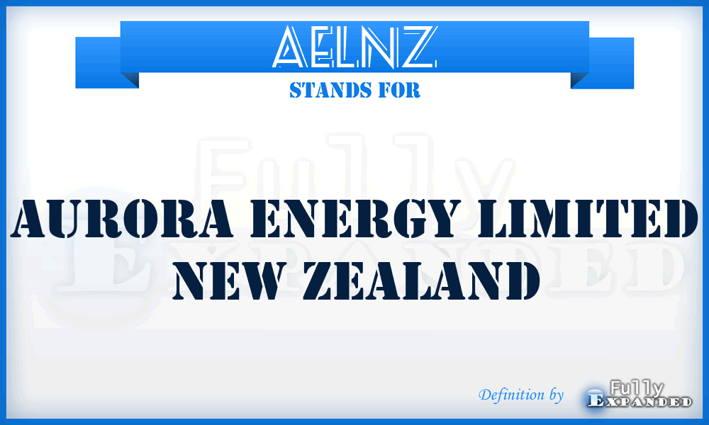 AELNZ - Aurora Energy Limited New Zealand