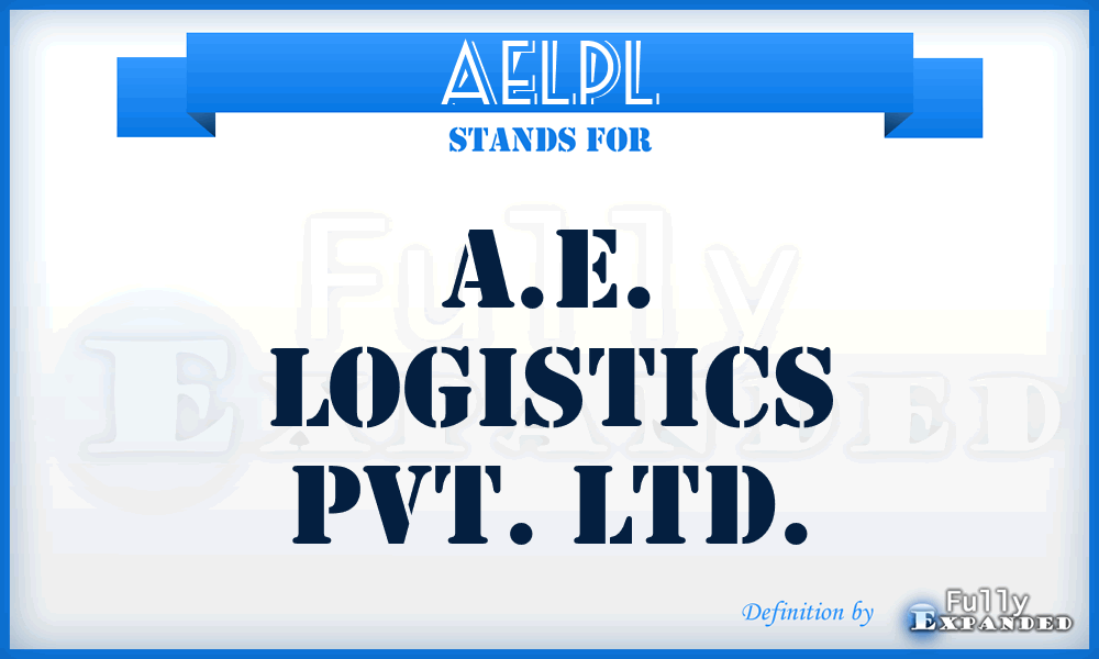AELPL - A.E. Logistics Pvt. Ltd.