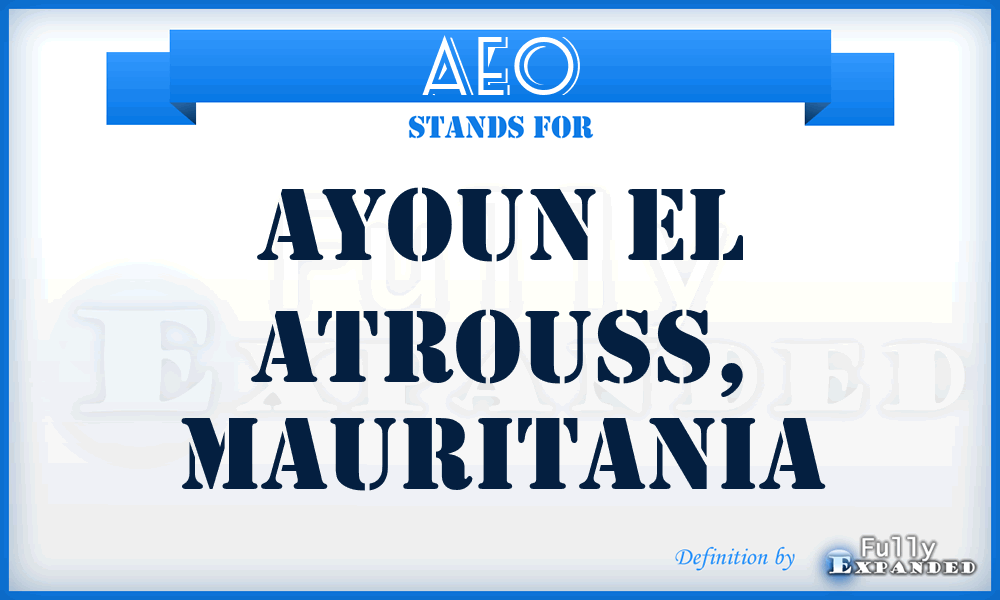 AEO - Ayoun El Atrouss, Mauritania