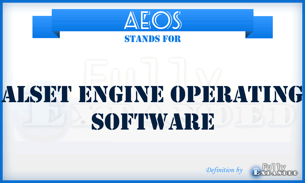 AEOS - Alset Engine Operating Software