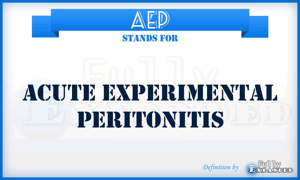 AEP - Acute Experimental Peritonitis