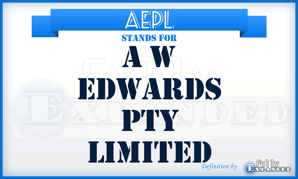 AEPL - A w Edwards Pty Limited