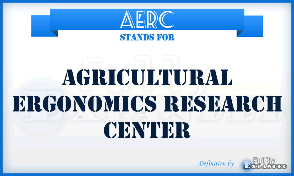 AERC - Agricultural Ergonomics Research Center