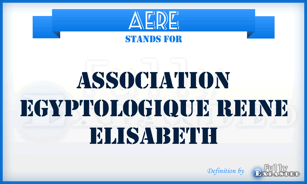 AERE - Association Egyptologique Reine Elisabeth