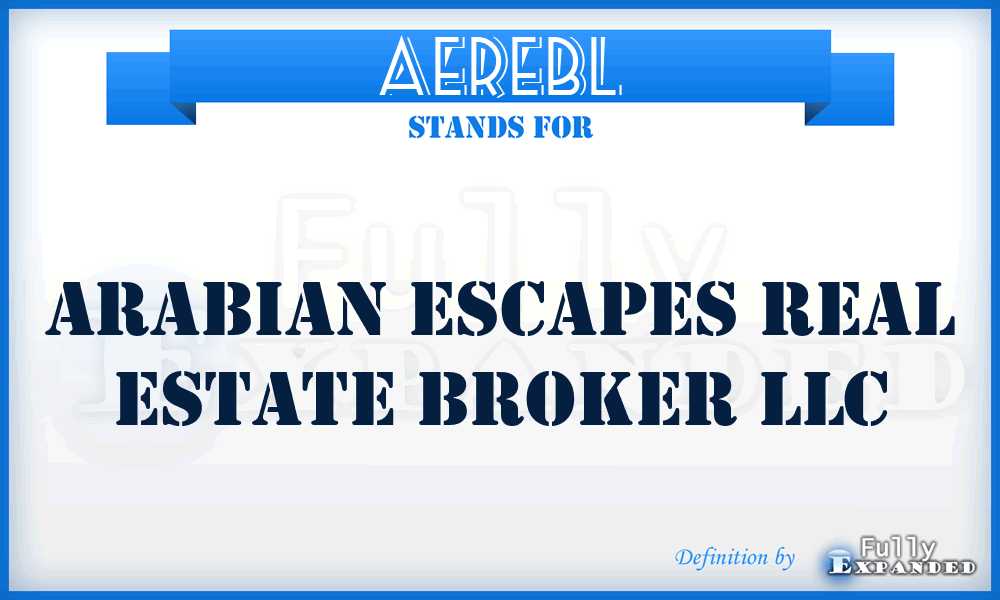 AEREBL - Arabian Escapes Real Estate Broker LLC