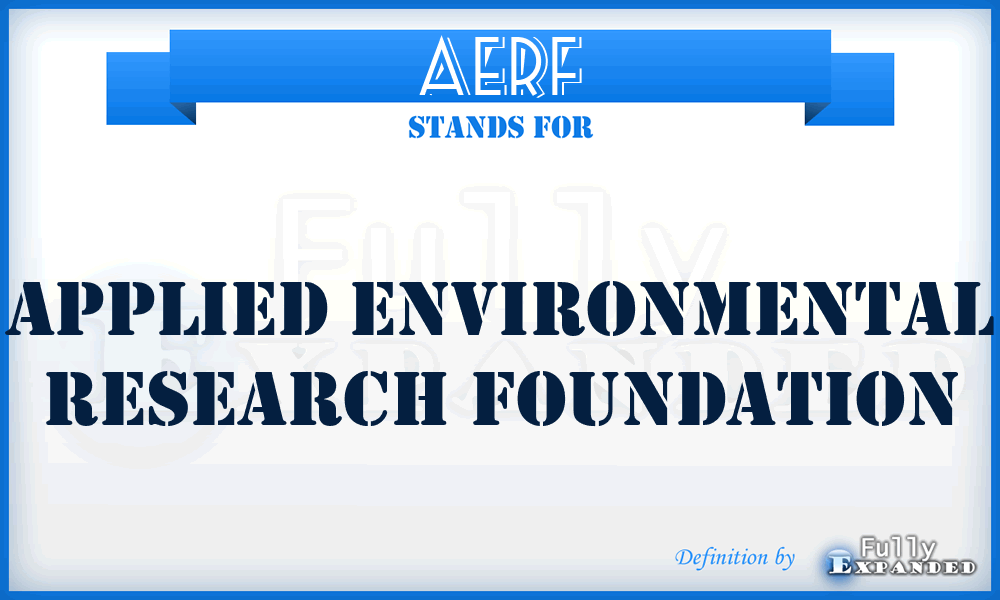 AERF - Applied Environmental Research Foundation