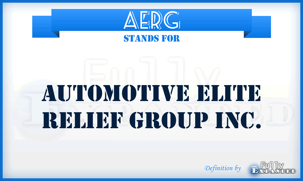 AERG - Automotive Elite Relief Group Inc.