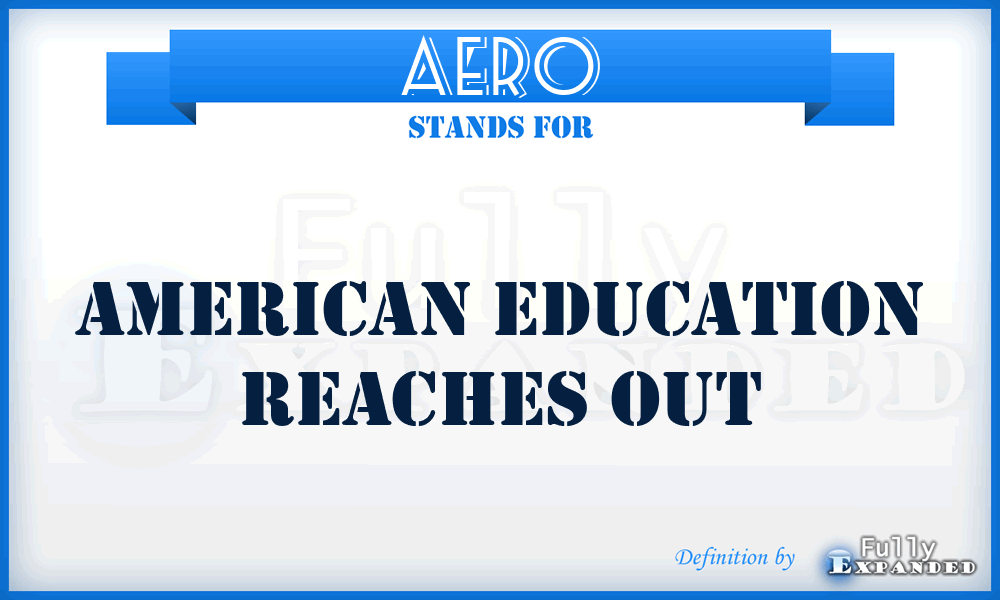 AERO - American Education Reaches Out