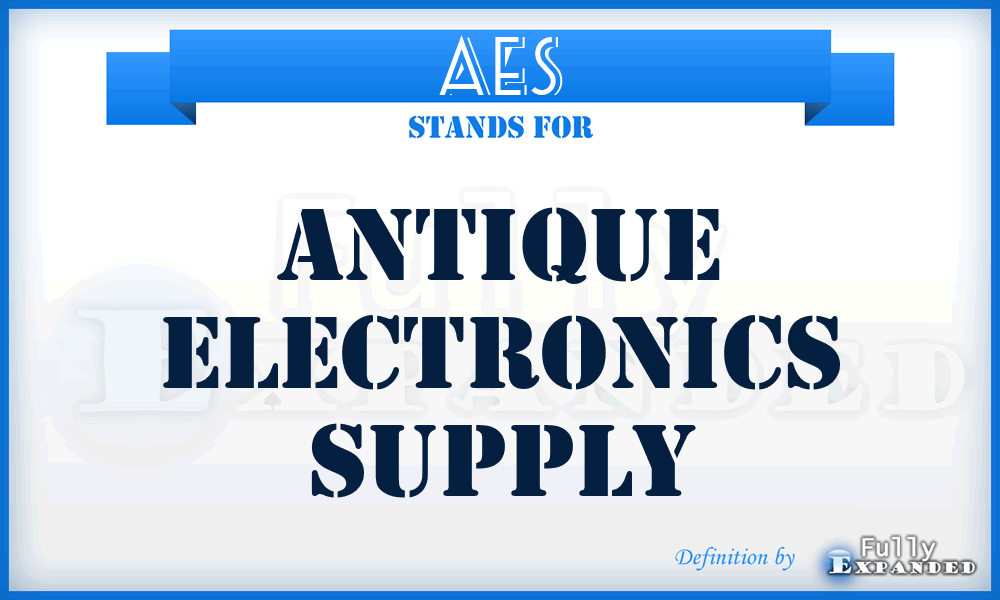 AES - Antique Electronics Supply