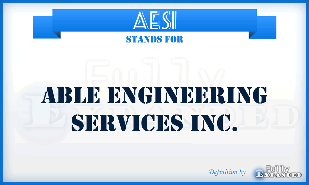 AESI - Able Engineering Services Inc.