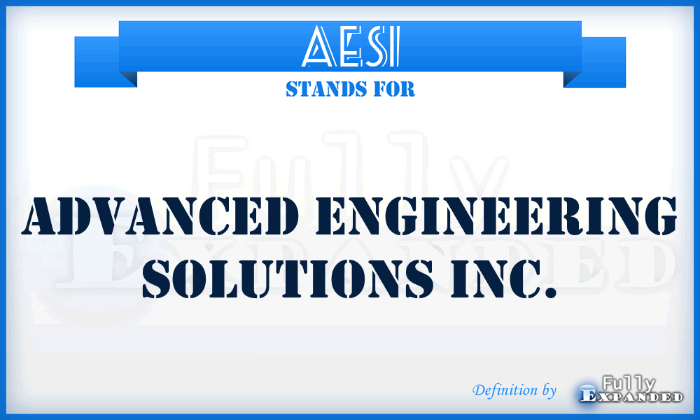 AESI - Advanced Engineering Solutions Inc.