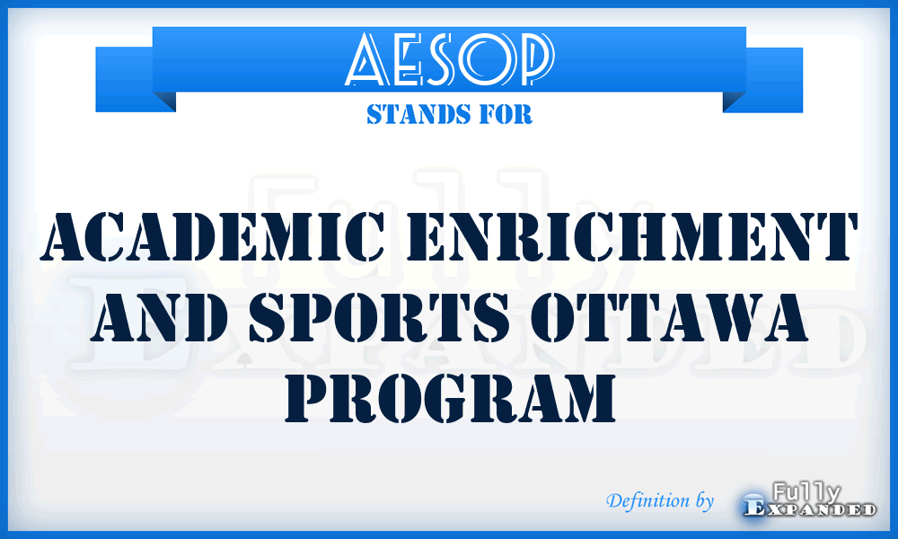 AESOP - Academic Enrichment and Sports Ottawa Program